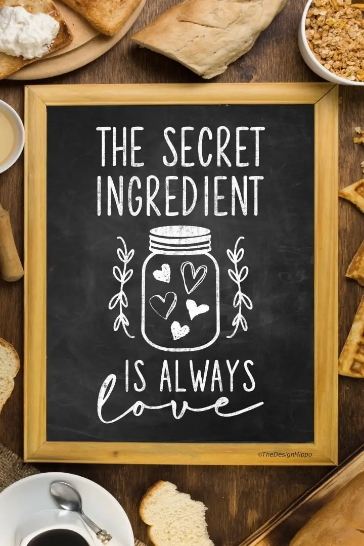 Free Kitchen Printable - The Secret Ingredient Is Always Love - Featured Image