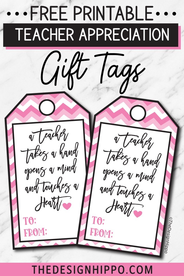 Free Printable Gift Tags for Teacher Appreciation Pin