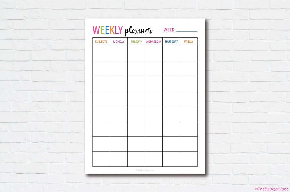 free printable homeschool planner