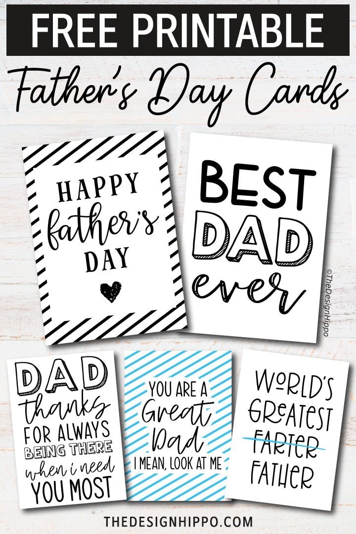 5 Free Father's Day Printable Cards Pin