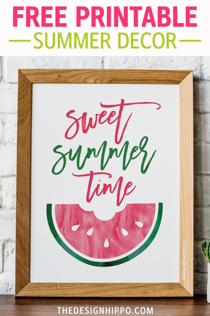 Free Sweet Summer Time Printable Decor Pin