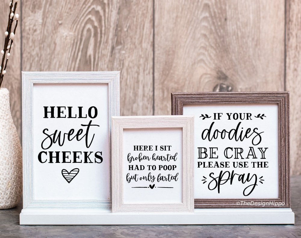 free printable bathroom decor set of 10 funny quotes