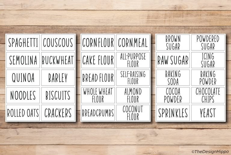 90 Free Printable Pantry Labels for Kitchen Organization