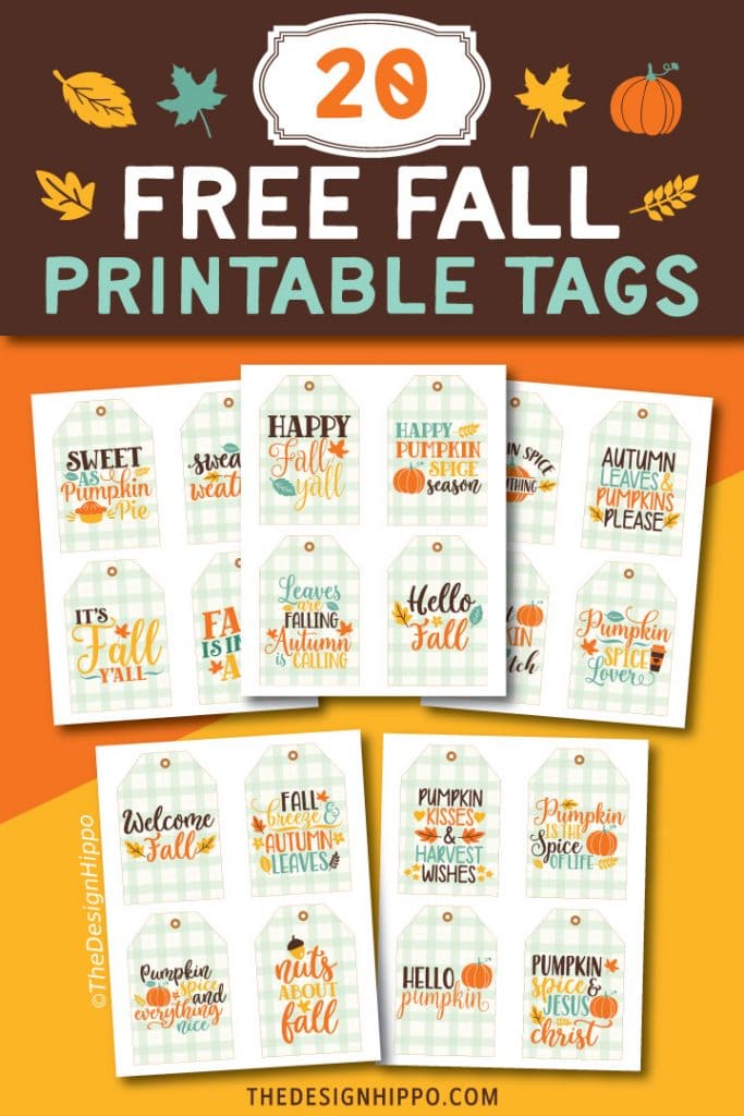 20 Free Printable Fall Gift and Favor Tags to Welcome Autumn