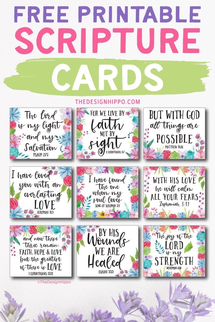 9 Free Printable Bible Verse Cards For Scripture Memory
