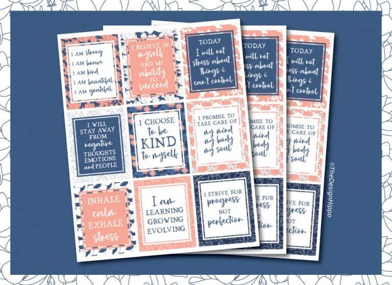 Free Printable Positive Affirmations to Tell Yourself Daily
