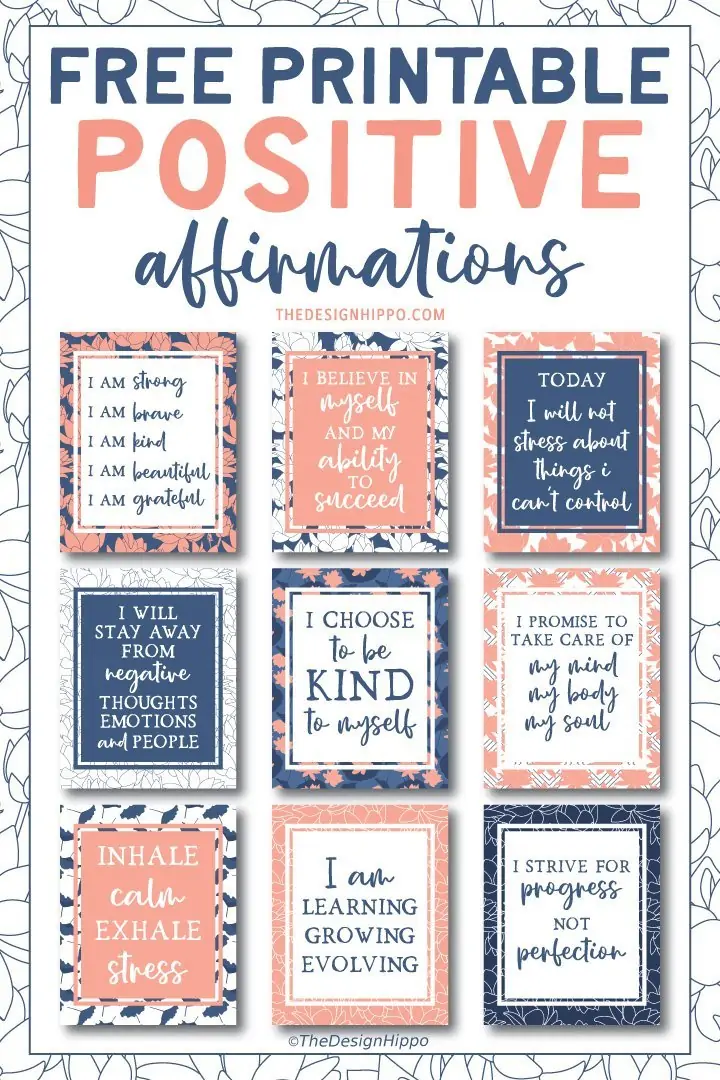 Free Printable Positive Affirmations To Tell Yourself Daily