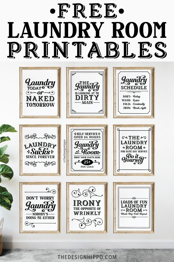 Free Laundry Room Farmhouse Decor Printables Set Of 11 Funny Quotes