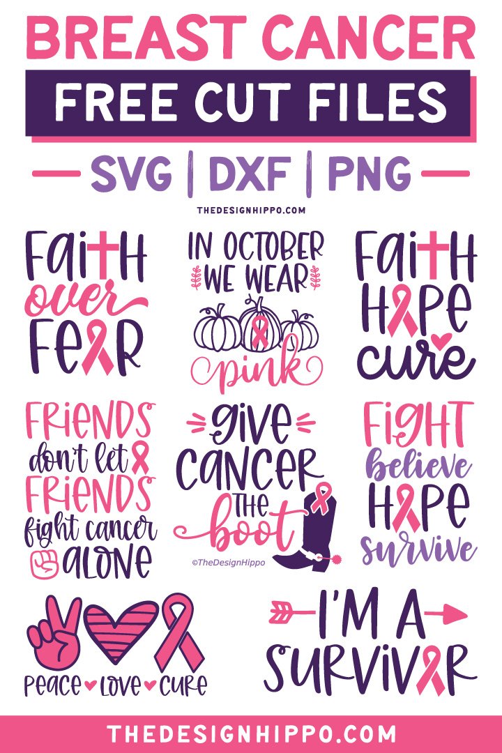 Free Breast Cancer SVG Cut Files For Cricut & Silhouette