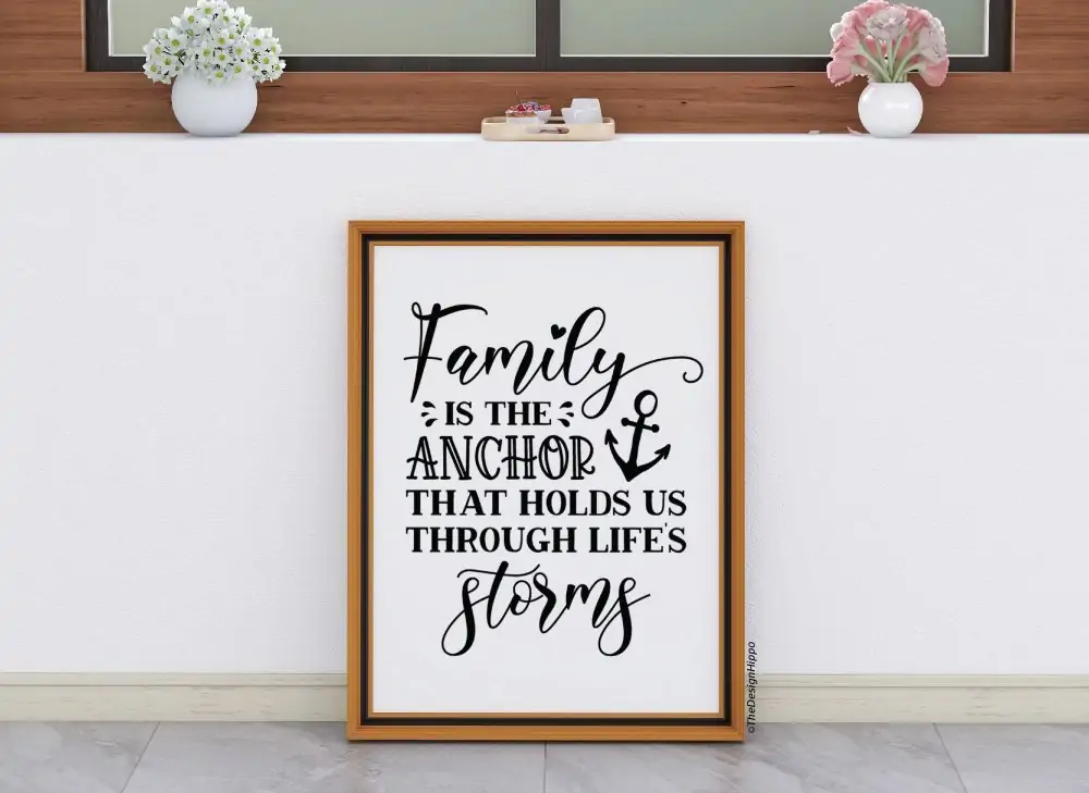 Free Family Is The Anchor Wall Art Printable