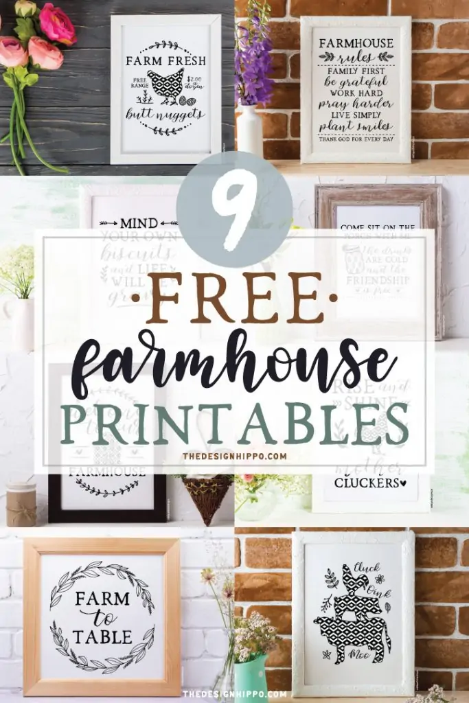Free Farmhouse Printables For DIY Home Decor Projects