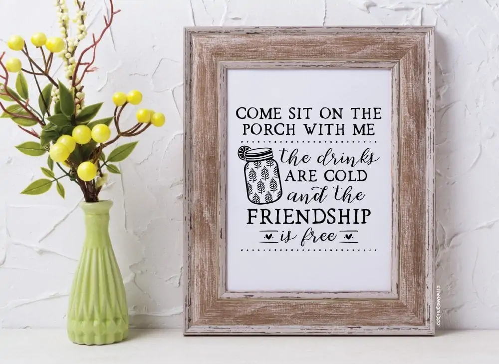 Free Printable Come Sit On The Porch Vintage Rustic Wall Art