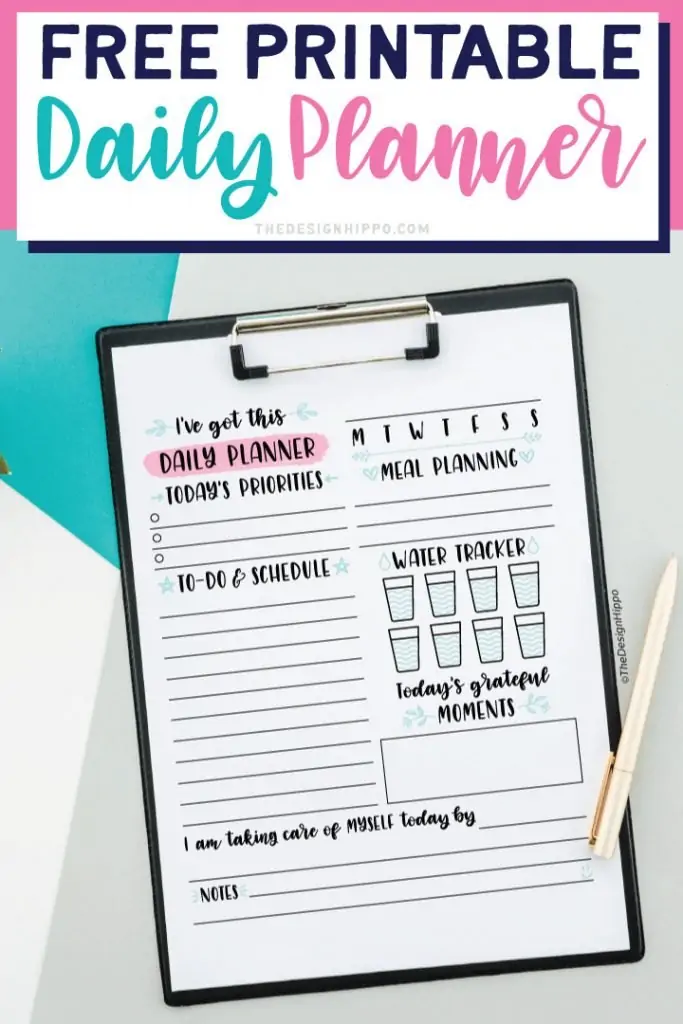 Free Printable Daily Planner For Productivity And Self-Care