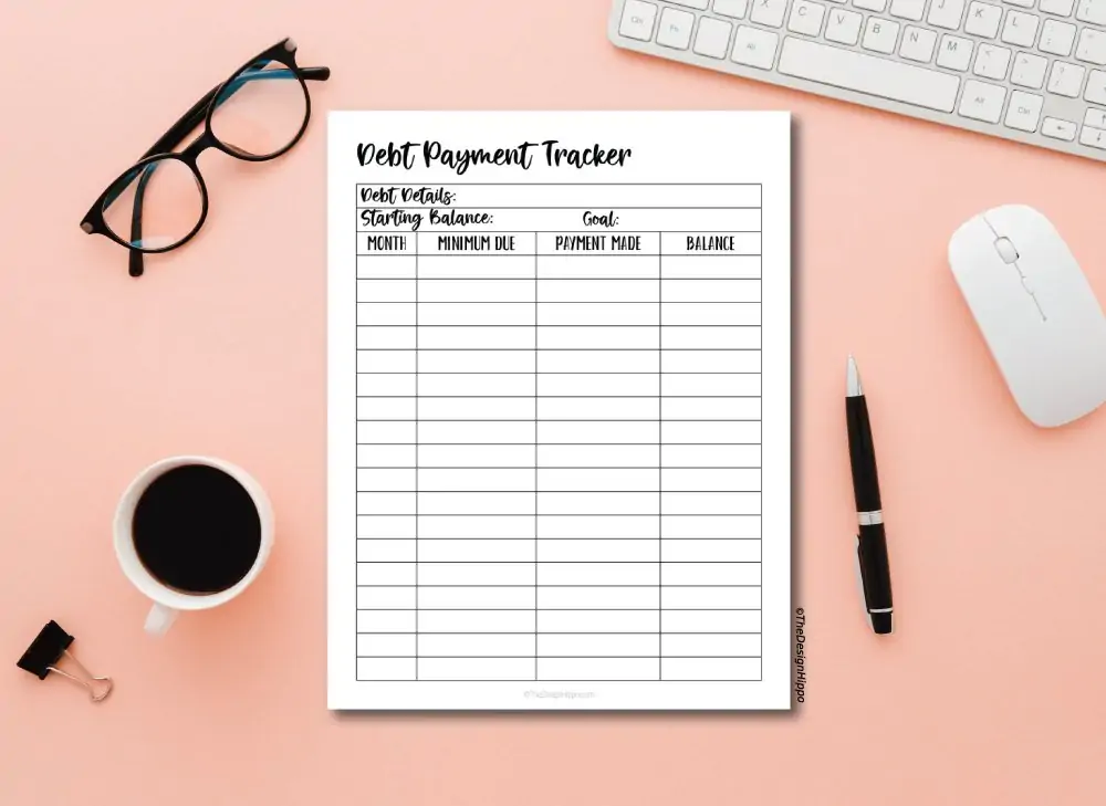 Free Printable Debt Payment Tracker