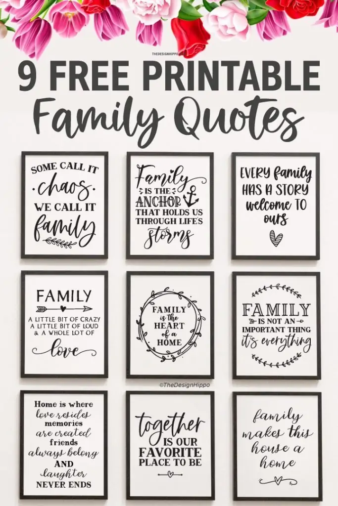 Free Printable Family Love Quotes for Home Decor