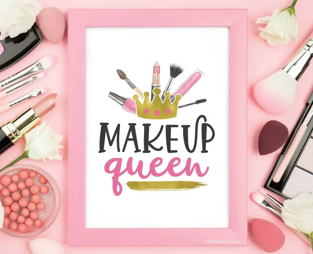 Free Printable Makeup Queen Beauty Glam Fashion Wall Art