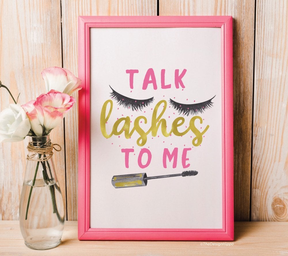 Free Makeup Decor Printables - Set of 12 Glam Quotes