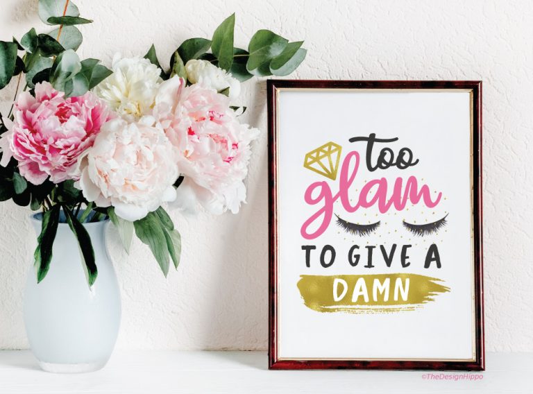 Free Makeup Decor Printables - Set of 12 Glam Quotes