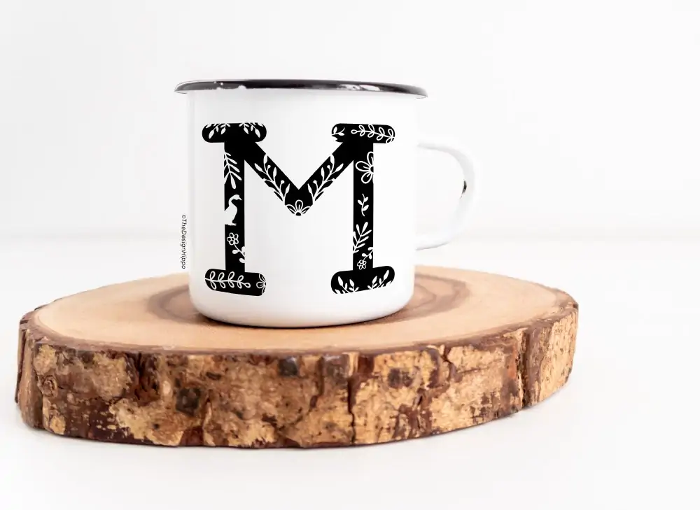 Monogram on a mug