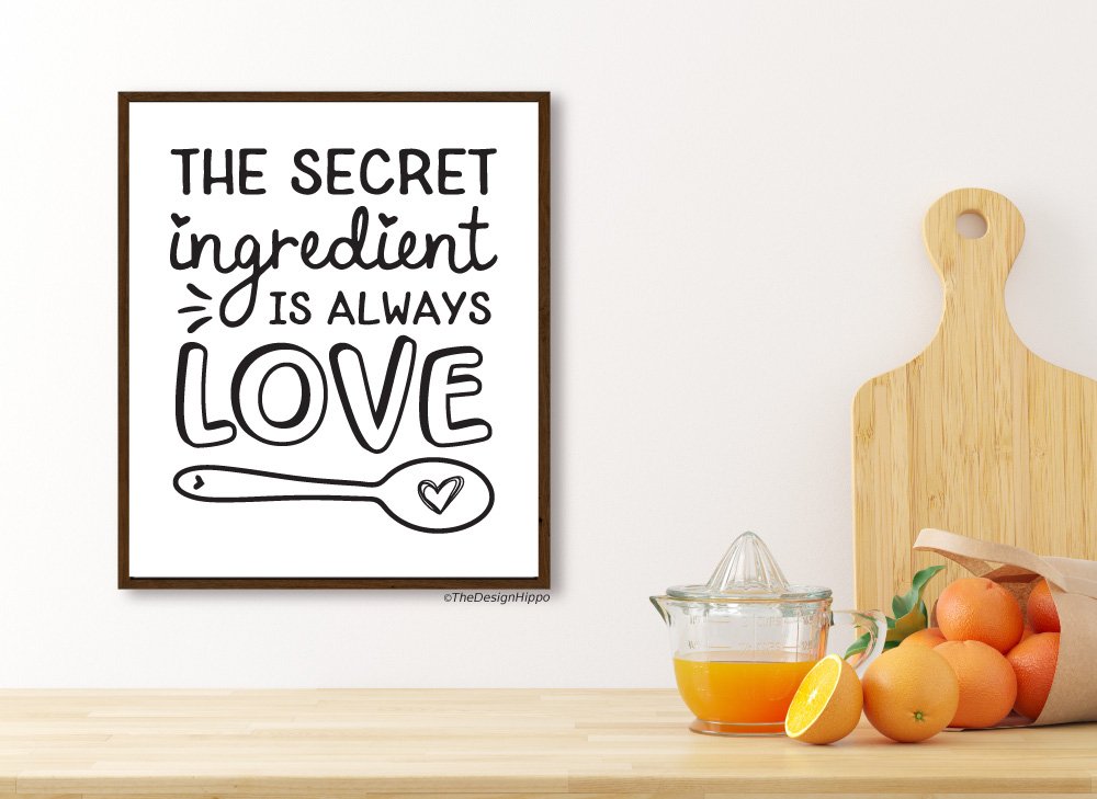 Free The Secret Ingredient Is Always Love Farmhouse Printable