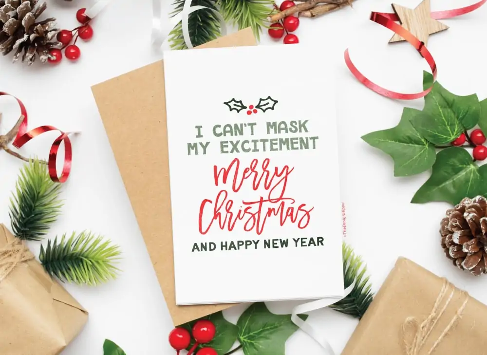 Free Funny Merry Christmas Printable Card Social Distancing