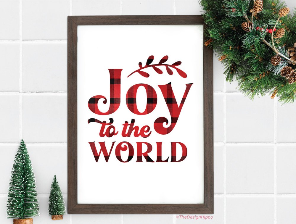 Free Joy To The World Christmas Farmhouse Wall Art Printable