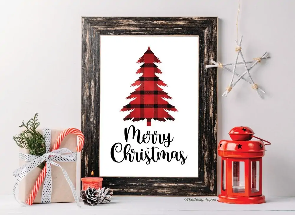 Minimal Christmas 'Joy to All' Printable Wall Art Christmas Decor Merry Christmas Poster Holiday Decor Holiday Art Red Christmas