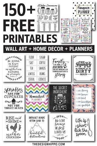 Free Printables Wall Art Farmhouse Home Decor Planners Binders - Featured Image