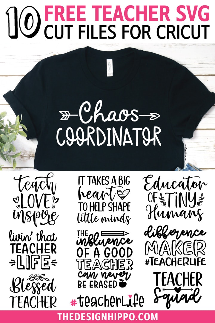 10 free Teacher SVG files for Cricut (make shirts & more)