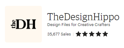 display of The Design Hippo SVG sales numbers on Etsy