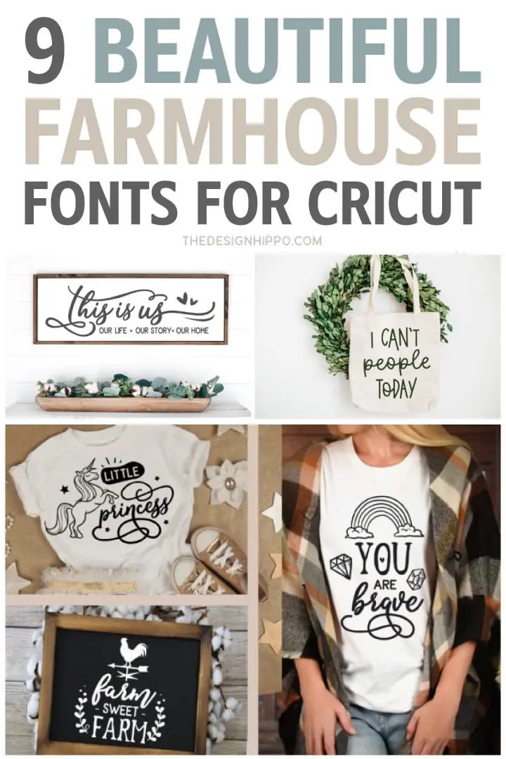 Best Farmhouse Fonts for Cricut Wood DIY Signs