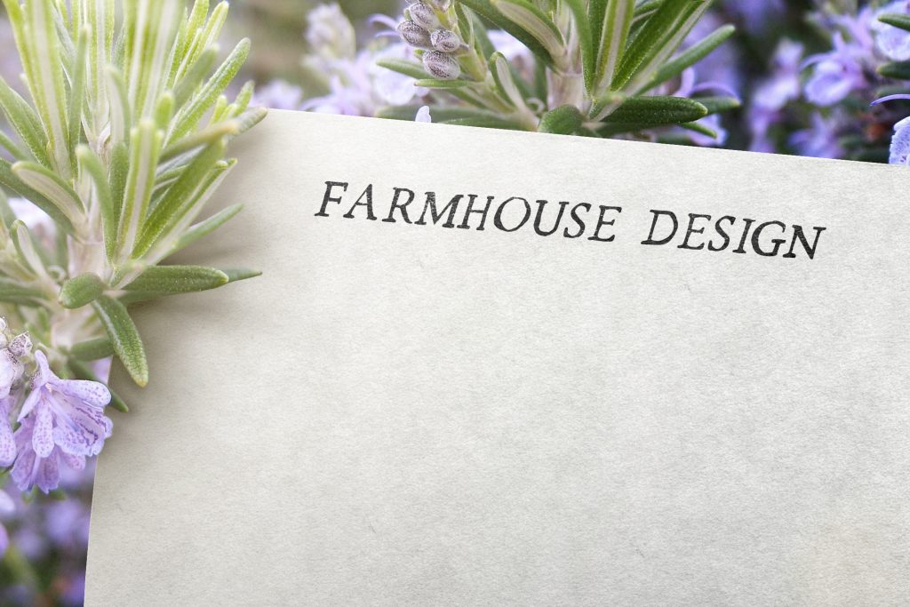 Farmhouse word in farmhouse rustic font
