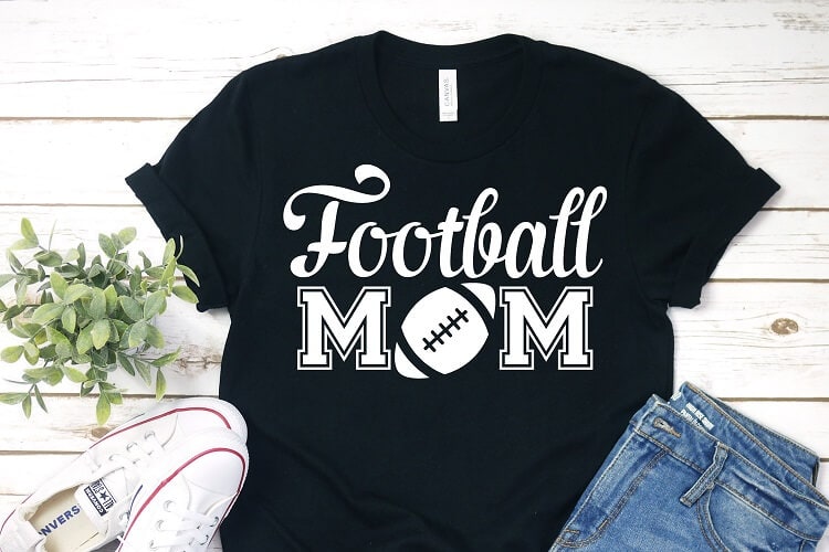 football mom shirt project made with cricut to sell on etsy