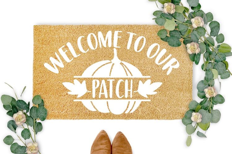 fall doormat project made with cricut to sell online