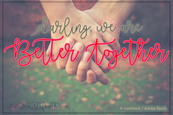 Better Together free cricut wedding font