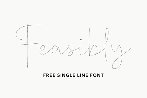 Feasibly single line cricut wedding font