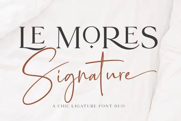 Le Mores Signature cricut wedding font