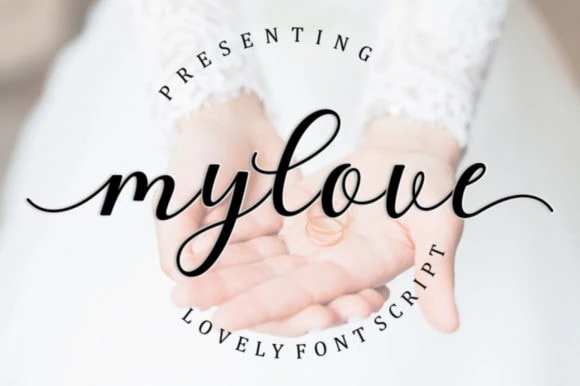 My Love free cricut wedding font