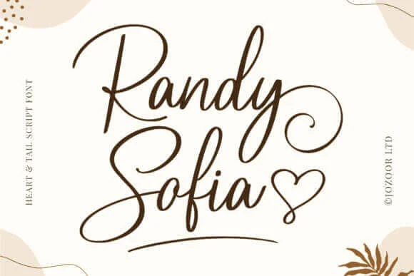 Randy Sofia cricut wedding font