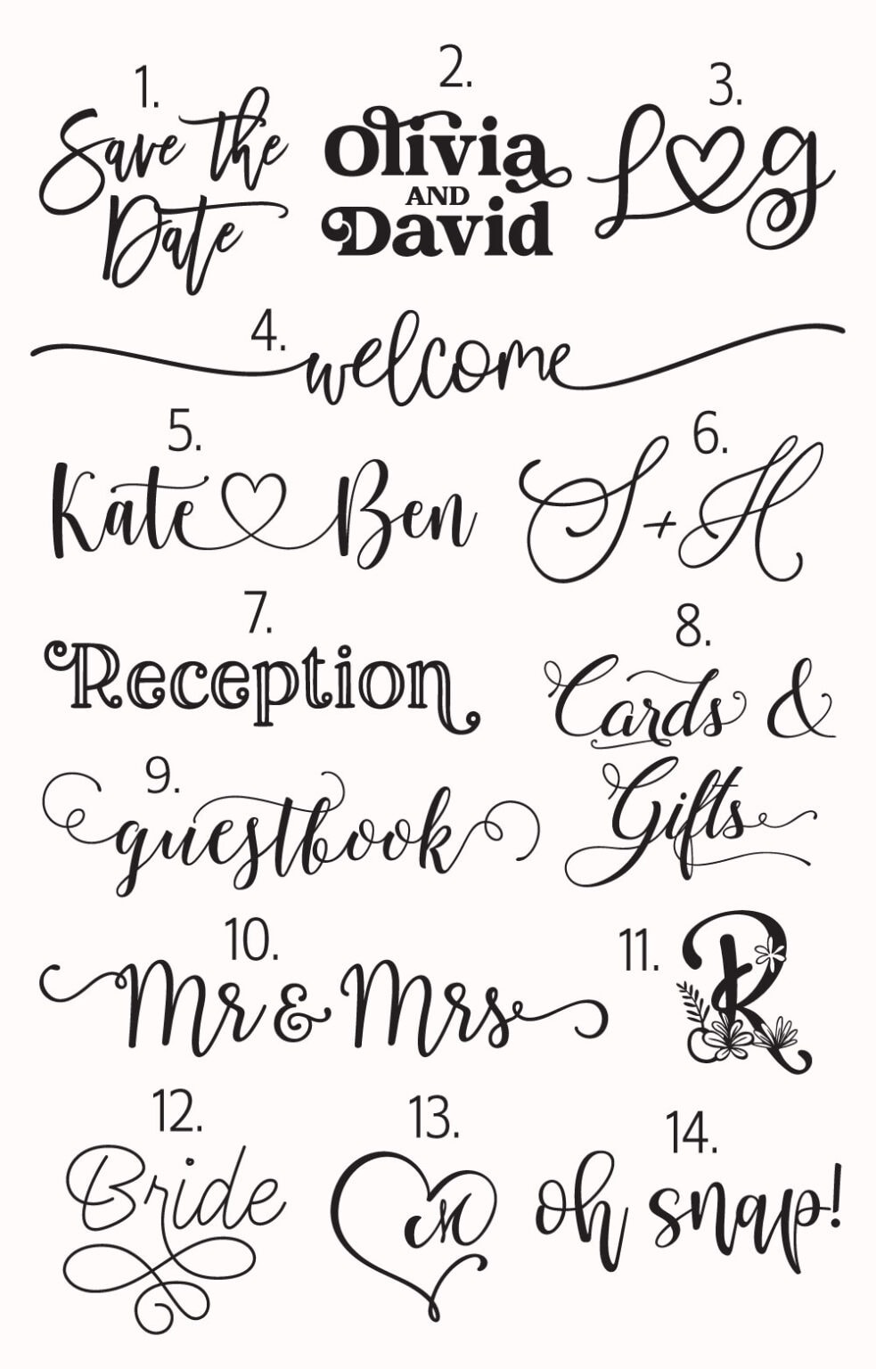 Wedding Fonts For Cricut That'll Take Your DIY Wedding To The Next Level