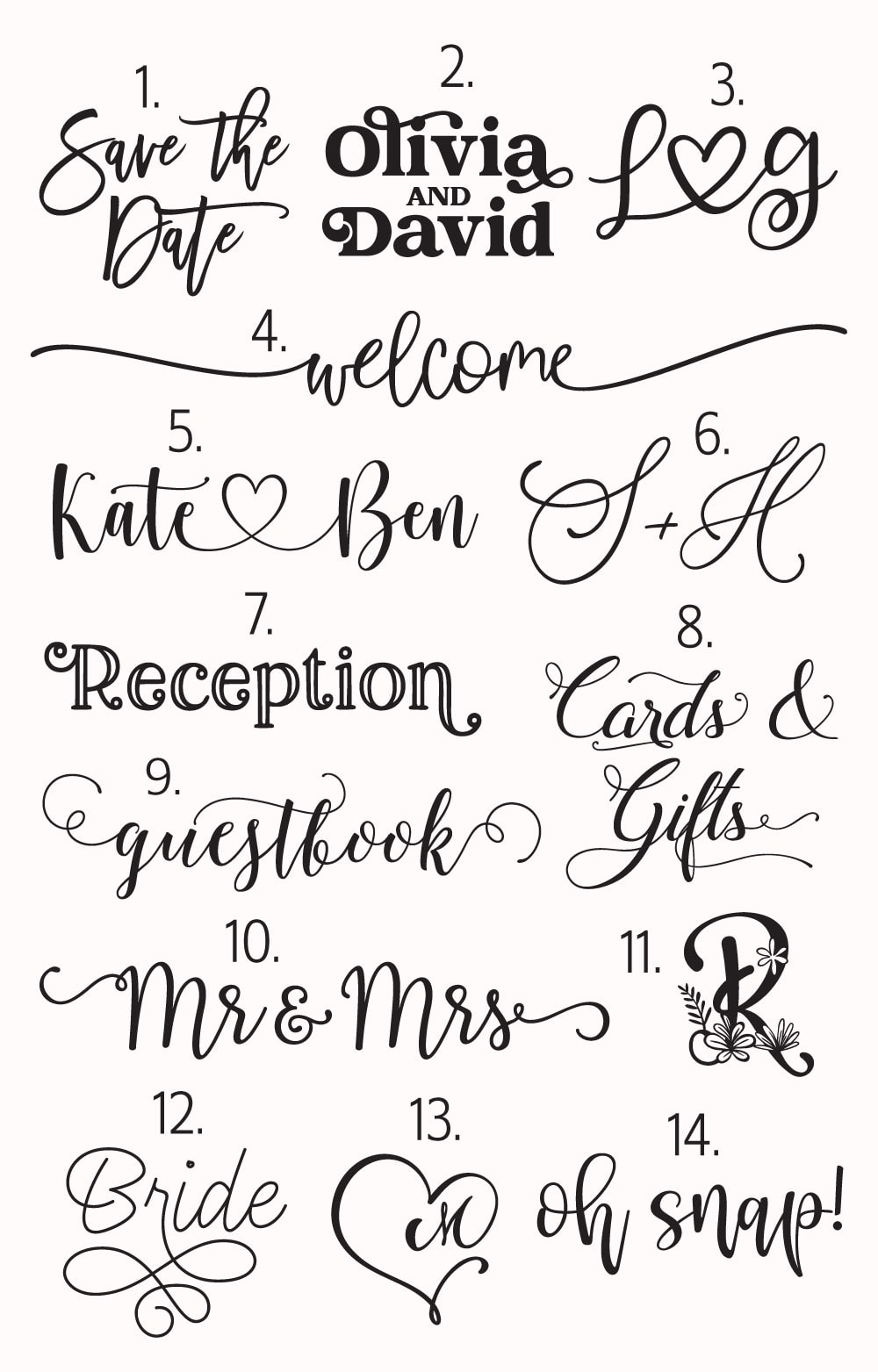 Wedding Font Svg Fonts For Cricut Calligraphy Font Cursive Etsy In ...