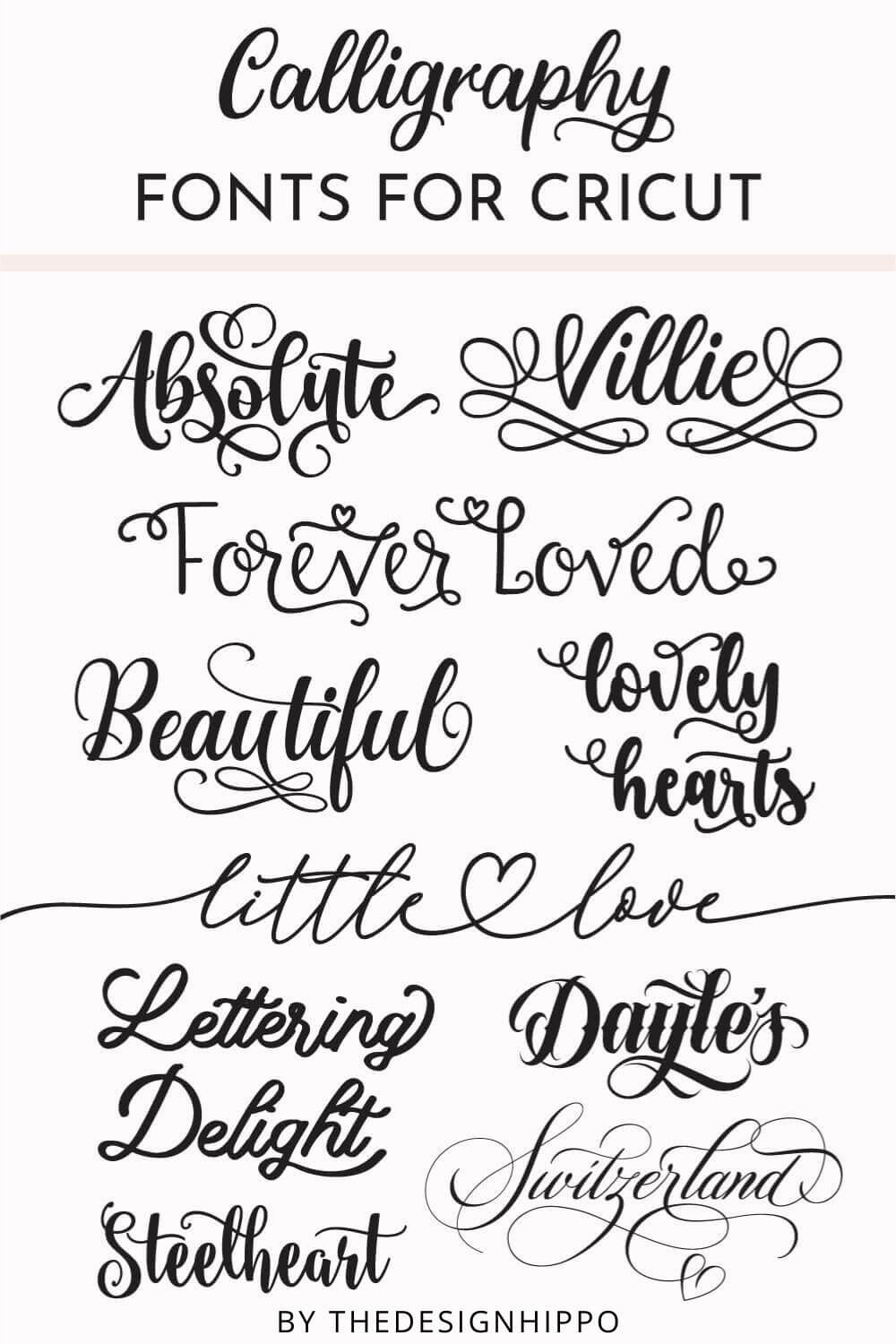 Breathtaking Calligraphy Fonts For Cricut