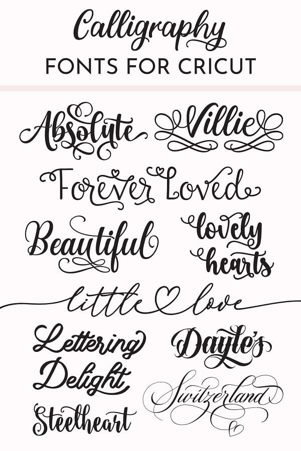 Best Calligraphy Fonts for Cricut