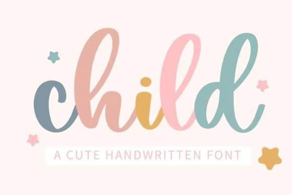 Child cursive font for Cricut