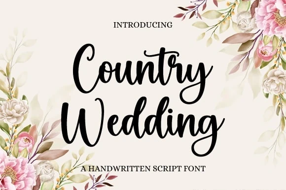 Country Wedding script font for Cricut