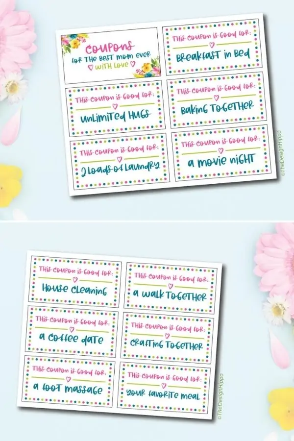 coupon book for mom free printable