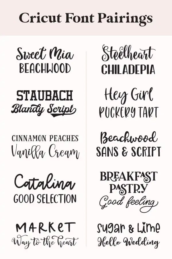 15 Best Cricut Font Pairings For Craft Projects