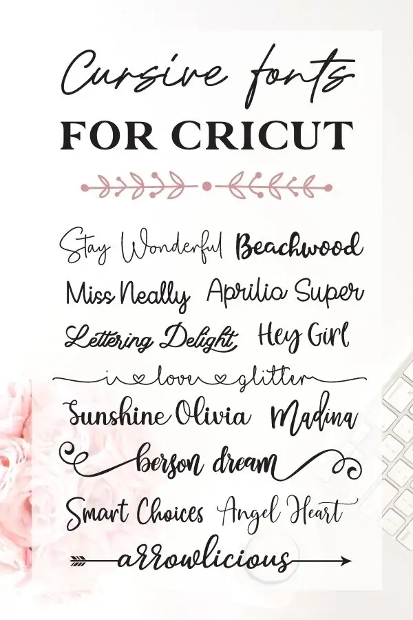 cursive fonts for cricut