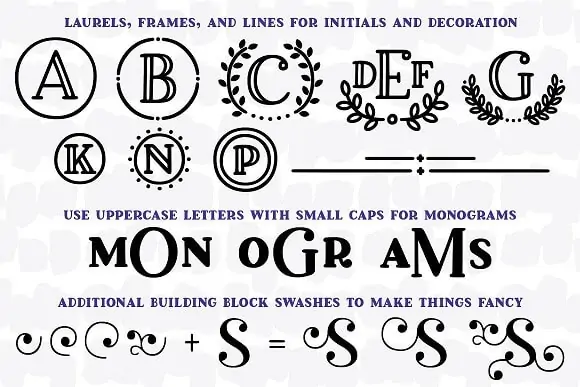 display of the Breakfast Pastry font sample glyphs