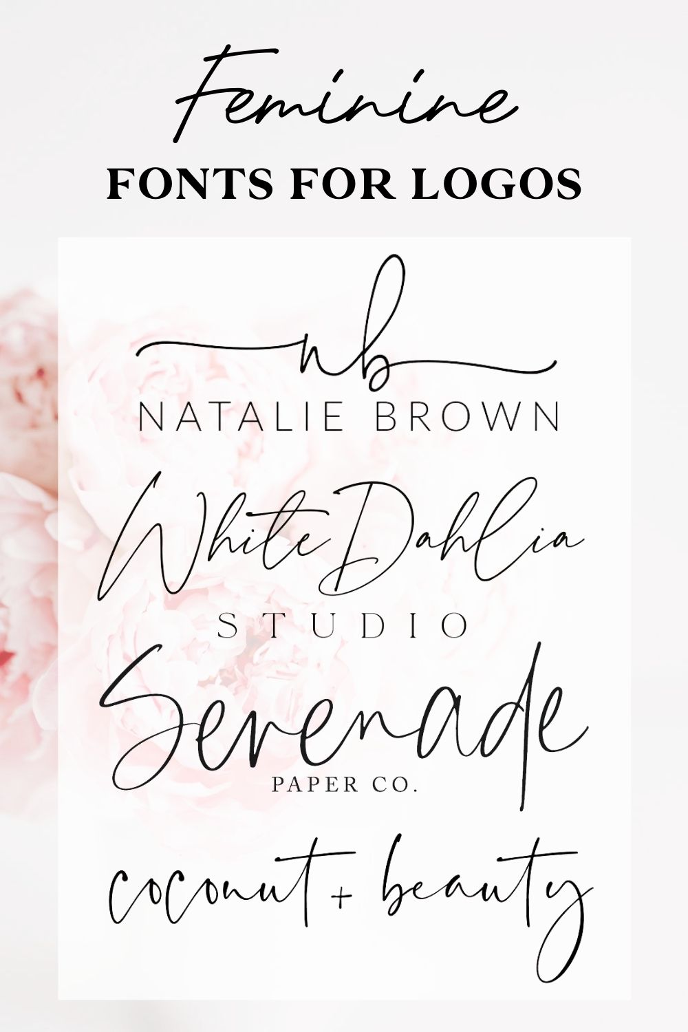 feminine fonts for logos